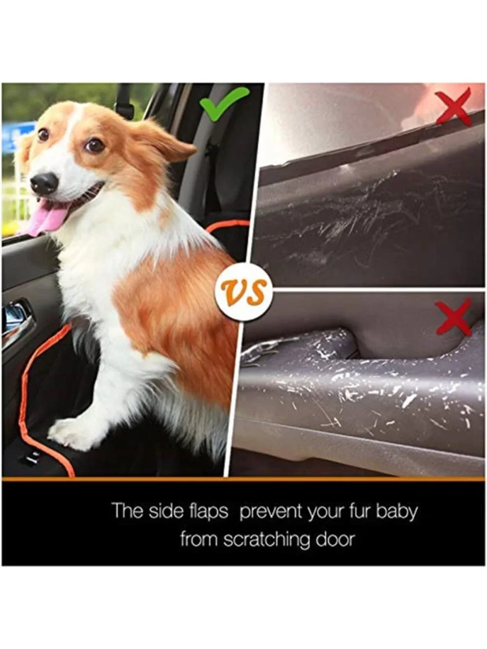 Luxury Dog Car Seat Cover for Back Seat Breathable Mesh Window Dog Hammock
